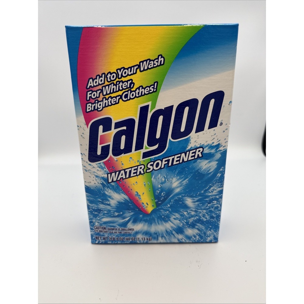 NEW Calgon Water Softener Powder Box 2 LB 8 OZ (40 OZ) Box Discontinued Prop
